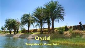  Presentation with nile river - Theme featuring river in egypt nile background and a tawny brown colored foreground