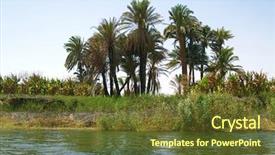  Presentation with nile river - Beautiful presentation featuring river in egypt nile backdrop and a tawny brown colored foreground