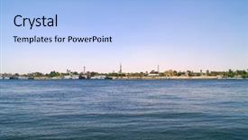  Presentation with nile egypt - Theme featuring river in egypt nile background and a  colored foreground