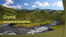  Presentation with costa rica - Theme featuring river in monteverde costa rica background and a tawny brown colored foreground