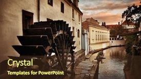  Presentation with czech republic - PPT theme having river in prague czech republic background and a  colored foreground