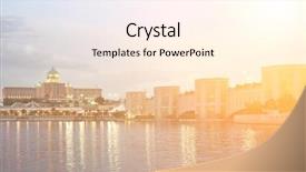  Presentation with bridge - Slide deck consisting of beautiful scenery kuala lumpur - landscape of city sunset background and a cream colored foreground