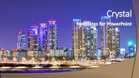  Presentation with korea - Presentation design featuring trash can on the beach sunny day concept photo of a clean beach background and a mint green colored foreground.