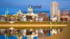  Presentation with pittsburgh pennsylvania usa city skyline - Slide set having river in the late afternoon background and a teal colored foreground