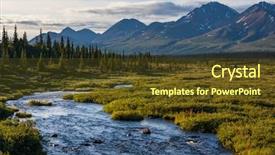  Presentation with tundra - Amazing PPT theme having river in tundra of alaska backdrop and a tawny brown colored foreground