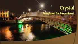  Presentation with dublin - Amazing theme having river liffey in dublin ireland backdrop and a tawny brown colored foreground