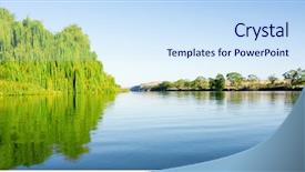  Presentation with outback australia - PPT theme having river murray south australia background and a sky blue colored foreground