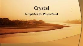  Presentation with rural india - Slide set featuring river near taj mahal india background and a lemonade colored foreground