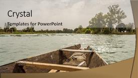  Presentation with river - Amazing presentation design having river niger in mali backdrop and a light gray colored foreground