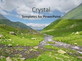 Ppt Rever Background River Panorama In Mountain Valley PPT template 49 | CrystalGraphics