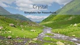  Presentation with river valley - Slides consisting of river-panorama-in-mountain-valley background and a light blue colored foreground