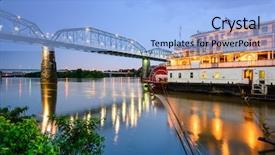  Presentation with chattanooga - Audience pleasing theme consisting of river park - chattanooga tennessee usa riverfront backdrop and a light blue colored foreground