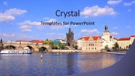  Presentation with unesco - Cool new theme with river prague czech republic europe backdrop and a light blue colored foreground