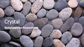  Presentation with construction materials - Colorful slide deck enhanced with river rock river rock construction backdrop and a gray colored foreground