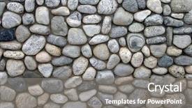  Presentation with rock wall - Slides consisting of river rock wall background and a  colored foreground