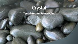  Presentation with stones - Amazing slides having river rocks - closeup of assorted smooth stones backdrop and a dark gray colored foreground
