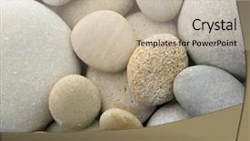  Presentation with rocks - Slides enhanced with river rocks - closeup of pebbles background background and a mint green colored foreground