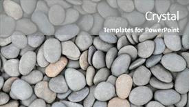  Presentation with marble tile texture stone wall - Audience pleasing slide deck consisting of river rocks - pebble stone background texture backdrop and a gray colored foreground