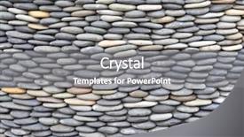  Presentation with rocks - Theme featuring river rocks - pebbles background background and a gray colored foreground