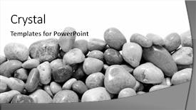  Presentation with rocks - Beautiful presentation theme featuring river rocks - pile of pebbles isolated backdrop and a white colored foreground