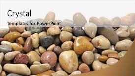  Presentation with pile - Presentation theme having river rocks - pile of pebbles isolated background and a white colored foreground