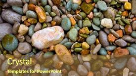  Presentation with natural - Colorful slides enhanced with river rocks - sea pebble abstract natural background backdrop and a tawny brown colored foreground