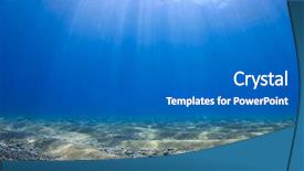  Presentation with underwater - PPT theme having river sand - underwater blue sea background photo background and a teal colored foreground