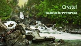  Presentation with river sediment - Slides having river sediment - liberty cap waterfall in alaska background and a  colored foreground