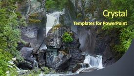  Presentation with river sediment - Colorful PPT theme enhanced with river sediment - liberty cap waterfall in alaska backdrop and a  colored foreground