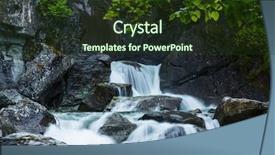  Presentation with liberty - Colorful presentation design enhanced with river sediment - liberty cap waterfall in alaska backdrop and a  colored foreground