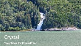  Presentation with river sediment - Amazing PPT theme having river sediment - liberty cap waterfall in alaska backdrop and a  colored foreground