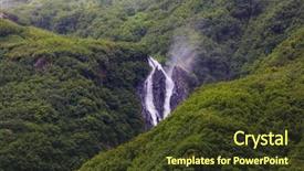  Presentation with liberty - Theme featuring river sediment - liberty cap waterfall in alaska background and a  colored foreground