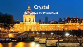  Presentation with paris france - Slide deck consisting of seine with pont des art background and a ocean colored foreground