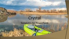  Presentation with river or creek - Audience pleasing presentation design consisting of river shore - st vrain creek backdrop and a coral colored foreground