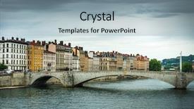  Presentation with bridge - Amazing slide set having river sona to the bonaparte backdrop and a light blue colored foreground