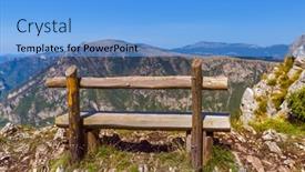  Presentation with nature river - Cool new presentation design with river-tara-canyon-montenegro-nature backdrop and a light blue colored foreground