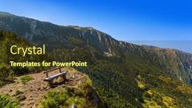  Presentation with nature river - Beautiful theme featuring river-tara-canyon-montenegro-nature backdrop and a tawny brown colored foreground