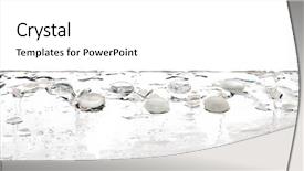 Presentation with gems - Presentation theme enhanced with river themes - liquid gems transparent white water background and a white colored foreground