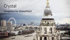  Presentation with paul - Colorful PPT layouts enhanced with river themes - london view from st paul backdrop and a light gray colored foreground