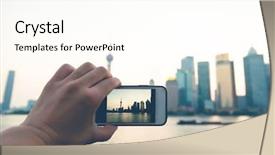  Presentation with beautiful tibet scenery in china - Amazing slide deck having river themes - using smart phone to record backdrop and a  colored foreground