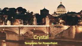  Presentation with vatican - Audience pleasing PPT theme consisting of river tiber and st peters backdrop and a tawny brown colored foreground