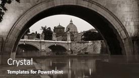  Presentation with vatican - Colorful slide set enhanced with river-tiber-in-rome backdrop and a tawny brown colored foreground