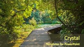  Presentation with pathway - Slides featuring stones rivers - pathway in krka park background and a tawny brown colored foreground