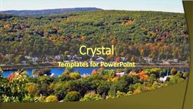  Presentation with new river valley - Colorful presentation theme enhanced with river valley red and yellow backdrop and a tawny brown colored foreground