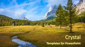  Presentation with tourism - Slides having river vally - concept of ecological and extreme background and a  colored foreground