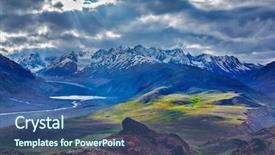  Presentation with himachal pradesh - Slide set consisting of river vally - himalayan landscape near chandra tal background and a ocean colored foreground