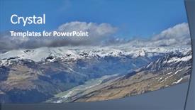  Presentation with river valley - Cool new theme with river vally - river running through mountain valley backdrop and a  colored foreground