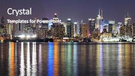  Presentation with new york city - Presentation with river viewed from new jersey background and a  colored foreground