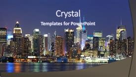  Presentation with new york city subway station - Beautiful slide set featuring river viewed from new jersey backdrop and a  colored foreground