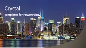  Presentation with taxi cabs new york city - Slides enhanced with river viewed from new jersey background and a  colored foreground